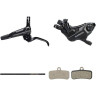 Тормоз дисковый SHIMANO DEORE, j-kit, BL(левый M6100)/BR(передний M6120, 4 поршня), полимерная колодка, 1000мм EM61201JLFPRA100